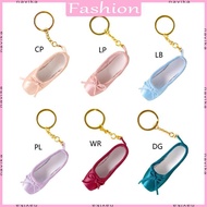 NAV Mini Satin Ballet Shoes Keychain Pointe Shoes Keyrings Pointe Shoe Charm Chain