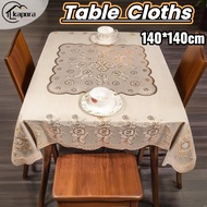 [SG STOCK] 140*140cm Table Cloth Luxury Restaurant Table Cover Anti-slip Square Tablecloth