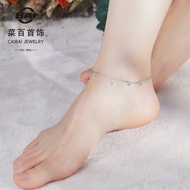 Caibai Jewelry 18k Gold Anklet Fashionable Exquisite Moon 18k Gold Silver Anklet