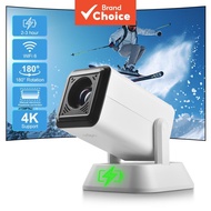 Salange Q7 Mini Projector WiFi6 Wired Screen Built-In Battery Portable Pocket Projector For Camping
