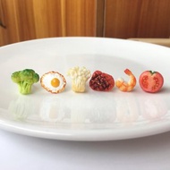 迷你可愛食物晚餐組合925銀耳釘Miniature Food Dinner Earrings