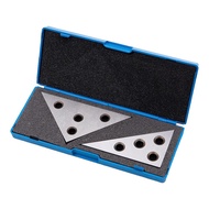 (RIHK) Solid Angle Plate Set 30-60-90 Degree & 45-45-90 Degree Triangle Angle Block Hardened Steel w