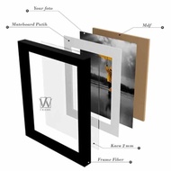 Wood Frame Photo A4 Wall Display 2 Tiers PT