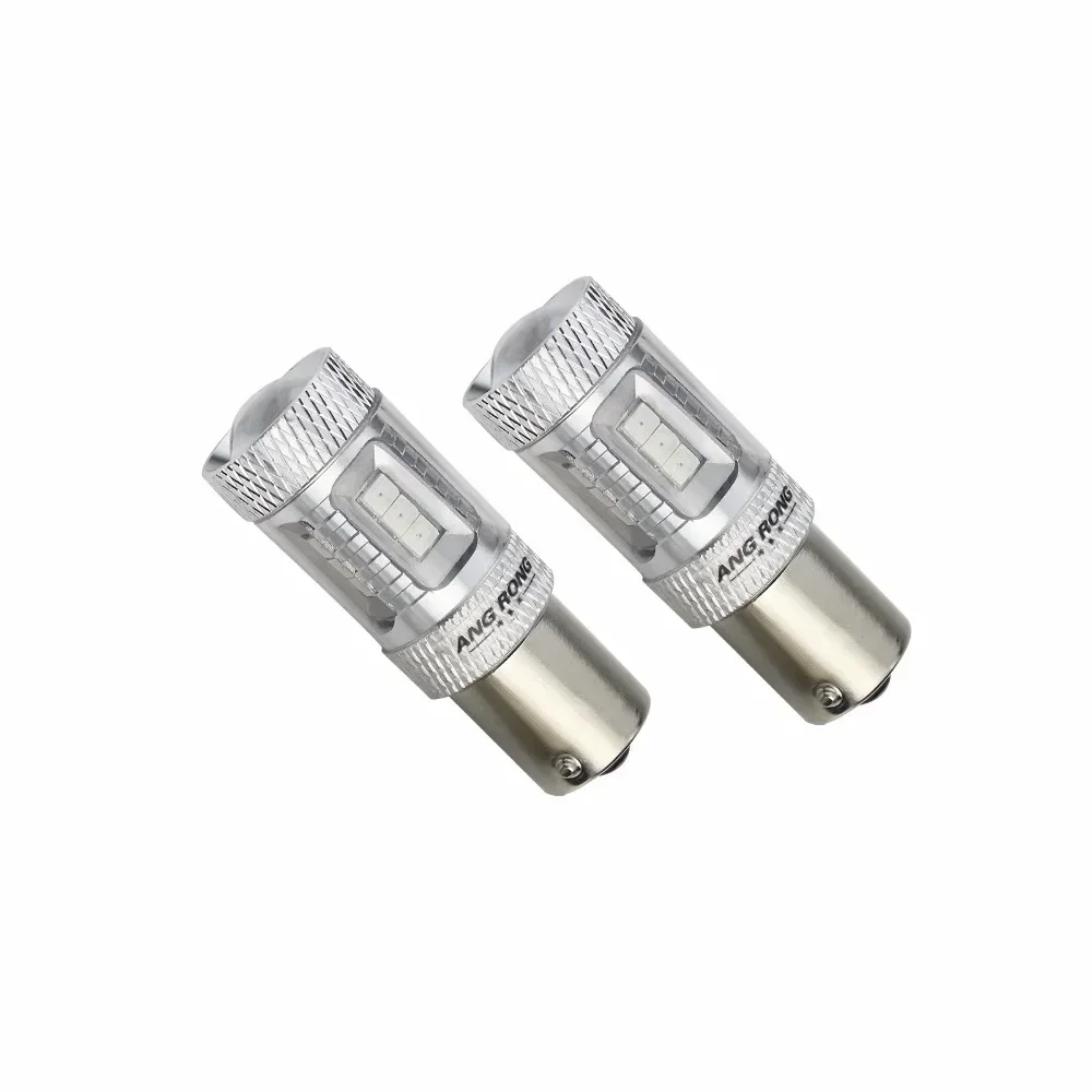 ANGRONG 2 Hổ Phách 1156 BA15s P21W Đèn LED Ô Tô 382 SMD 2835 Bóng Đèn Nhan Ngược Đèn DRL 12V 15W
