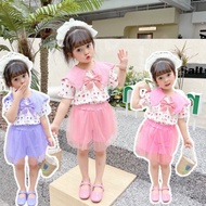 Girls Suits/9 Months-2 Years Suits/cute bunny collar ribbon Suits/Girls Suits/Wholesale Children's C