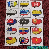 STICKER INJECT FLAG BENDERA MALAYSIA KEDAH VIETNAM THAILAND SABAH MELAKA PERAK PERLIS SELANGOR JOHOR