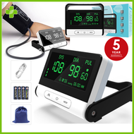 Original Electronic Blood Pressure Monitor Digital Accurate Durable Automatic BP Monitor Digital Foldable Large Screen Arm Type BP Monitor Device with USB Cable Adapter for Family Health Care 5 Years Warranty