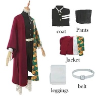 Local Ready Stock Giyuu Tomioka Cosplay Costume Demon Slayer Kimetsu No Yaiba Full Set Haori Uniform