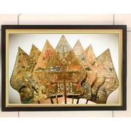 Wall decoration wayang mountain photo frame size 65x45cm