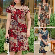 Women's Dresses casual outfit dress new arrival 2024 Vintage Casual Short Sleeve Round-Neck Printed 