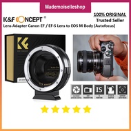 K&F Concept EF-EOS M - Lens Adapter Eos M Mount To EF / EF-S Lens - Body Canon EOS M to Canon DSLR L