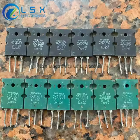 2pairs-10pairs 100% Original Toshiba A1301 C3280 2SA1301 2SC3280 TO-3PL Black Green Pair Tube Audio