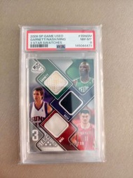 Upper Deck 2009 sp game Used 3 star swatches Yao Ming Steve Nash Kevin Garnett psa8 物料 球衣卡  籃球卡 nba