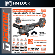 [NEW] THÂN MÁY MÀI CÔNG TẮC TRƯỢT CÓ CHỈNH TỐC DÙNG PIN 21V DEKTON M21-AG100PLUS MÀU XÁM- KHÔNG CHỔI