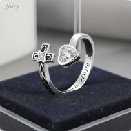 Jfory Adjustable Ring Vintage Inspired Cross Band Funky Rings for Elegant Women Jewelry Ring for Par