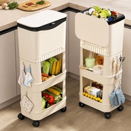 JUYBOS Trash Can Kitchen 1-3 Layers Shelf Multipurpose Tall