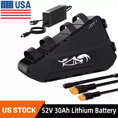 52V 30Ah Battery 50A EBike BMS Electric Bicycle Lithium Battery with 4A Charger for Samsung Cells Ba