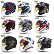 GSB JET-3 Motorcycle Helmet 4/3 Half Helmet Double Lens