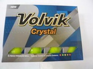 【青松高爾夫】VOLVIK CRYSTAL 水晶 3層球~(黃/綠/粉/橘色)