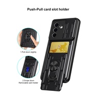 Samsung A37 5G - CardX Flip Lens Card Army Armor Case Shockproof