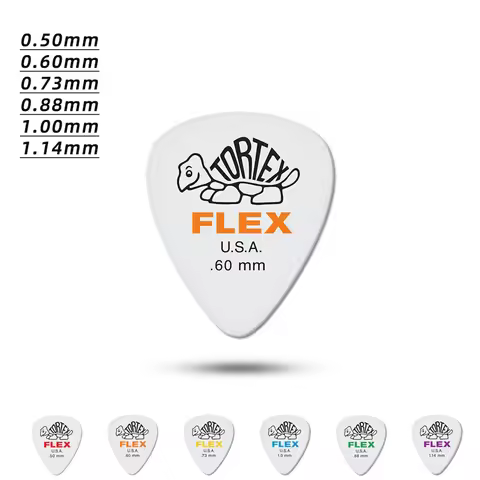 Dunlop Pick. 428R FLEX Tortex JAZZ 3 matte non-slip acoustic/electric guitar pick. Thickness: 0.50/0