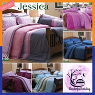JESSICA 6 ฟุต 5ฟุต ผ้านวม +ผ้าปู / ผ้าห่ม รุ่น J 300 เส้น ชุดเครื่องนอน wonderful bedding bed ชุดที่นอน JESSICA 5 ฟุต 6ฟุต JESSICA ผ้านวม J199 J220 J221 J222 J223 เจสสิก้า 199
