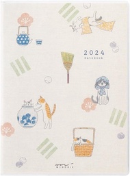 Midori Pocket Diary 2024 A6 Size Weekly Neko 22248006