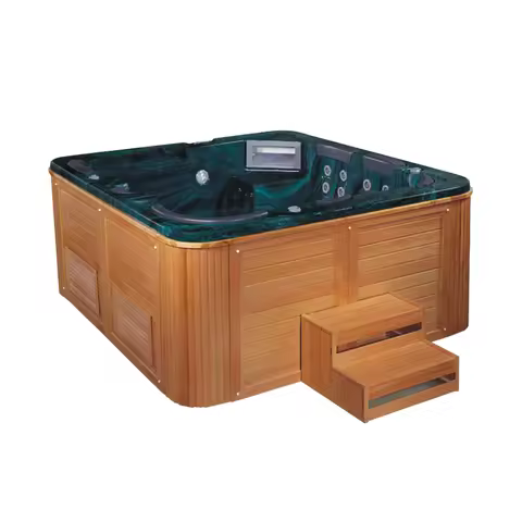 Luxury Outdoor Spa Whirlpool Massage Jets Round Hot Tub, New Technology Portable White Acrylic Spa O
