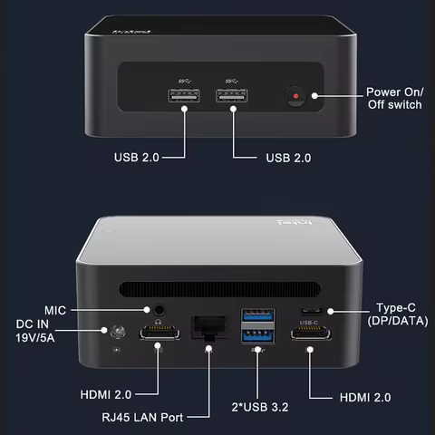 new ZX03 Intel Core i7-12700H 12-core 16-thread mini PC 16G DDR4 3200MHz dual M.2 SSD Win11 WiFi6 BT