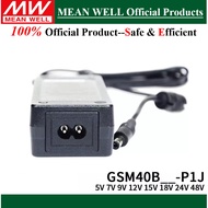 Original Mean Well 40W AC-DC GSM40B05-P1J GSM40B07-P1J  GSM40B09-P1J GSM40B12-P1J GSM40B15-P1J GSM40