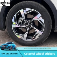 GAC GS3 Emzoom Auto Wheel Hub Sticker Middle Net Decorative Sticker 4PCS for 4 Tires