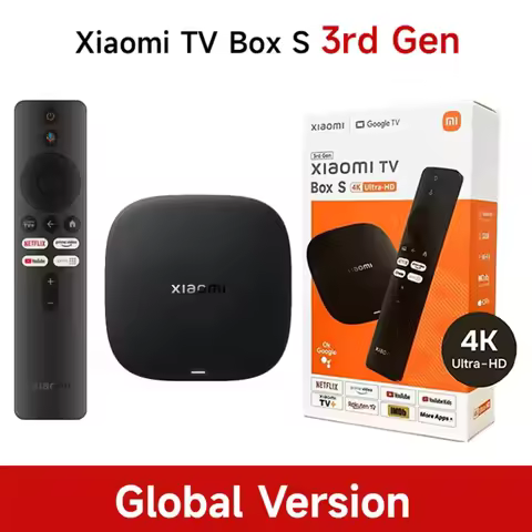 Global Version Xiaomi TV Box S 3rd Gen Bluetooth 5.2 Wifi6 Google TV 32GB ROM Google Assistant Smart