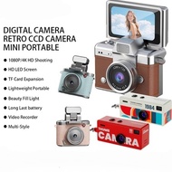 4K Digital Camera Retro CCD Selfie Camera Digital Zoom Portable Photography Camera Flip Screen Palm 