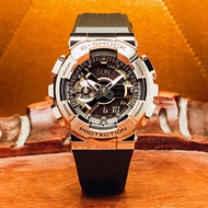 CASIO 卡西歐 G-SHOCK 重金屬工業風雙顯手錶-黑x銀 GM-110-1A