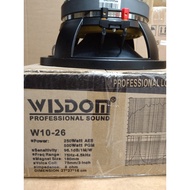 Wisdom W10-26/W1026 10 Inch Speaker Components Original