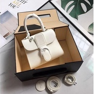 Used Delvaux Brillant Charms Handbag Shoulder Bag Real Shot