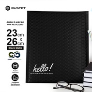 BUBBLE ENVELOPE - BUBBLE MAILER - BUBBLE PACKING HELLO BLACK MATTE 23 x 26