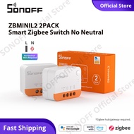 SONOFF 2 CÁI ZBMINIL2 Zigbee Công tắc đèn thông minh Mô-đun DIY Mini Không có dây trung tính Điều kh