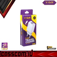 Travel Charger V-GeN VTC2-28 2.4A Dual Port USB Adapter Charger VGEN