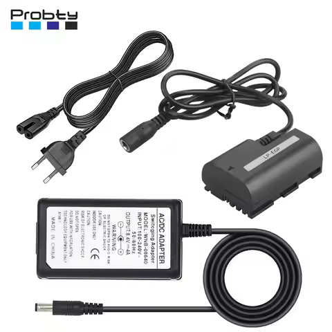 AC Power Adapter Kit LP-E6P LP E6P Dummy Battery for Canon EOS R5 Mark II,R5,R6,R7,R,EOS 5DS R,6D,7D