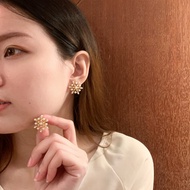 S925 Snowing pearls Earring stud earring Korea style