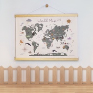 Wall Poster - World Map - Numbers Poster - Alphabet Poster