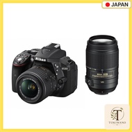 Nikon Digital SLR Camera D5300 Double Zoom Kit Black 24 Megapixels 3.2-inch LCD D5300WZBK