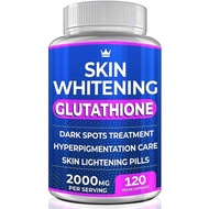 Whitening Pills - 120 Capsules 2000mg - Effective Lightening Supplement - Dark Spots, Melasma & Acne