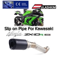 ZX10R ZX-10R Motorcycle Exhaust Muffler Escape Bend Middle Link Pipe Slip on Full System For KAWASAK