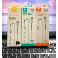 TECNIX Data Cable CBL-829 Micro/Type-C/Lightning Strong Spring Data Cable 3.1A 1M