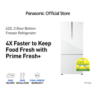 Panasonic Premium Bottom Freezer 2D Refrigerator with PrimeFresh+ NR-BX471WGWS