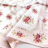 Royal Doulton Vintage Handkerchief Floral Woven Pink 23 x 23 inches