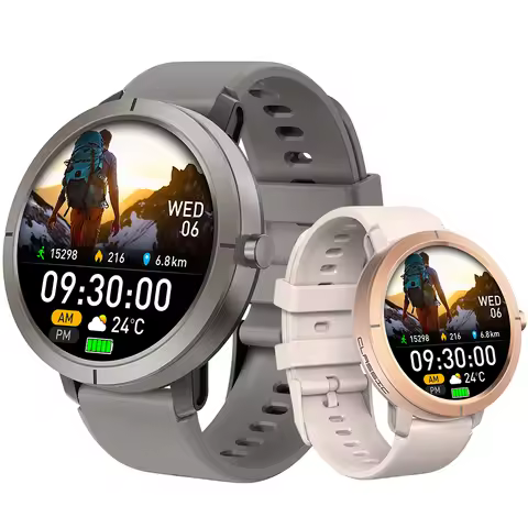 DM76 Men Outdoor Sport GPS Smart Watch BT Call 1.32'' AMOLED 50M Waterproof Health Monitoring Compas