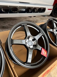 TC2_D2_Motorsport_สีกันเงา_ขอบ 18“_8.5“_ inset 38 ล้อรับประกัน 1 ปี เคลมทุกกรณี (1ชุด=4วง) แถมฟรีจุ๊